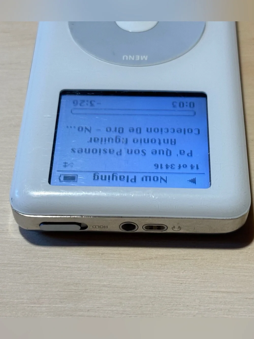iPod 4thGen Model:MP102 20GB White Tested Good Battery w/3416Song-Charg Read Blw